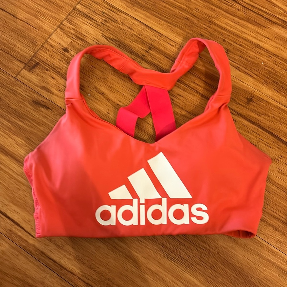 Adidas Bright Coral Sports Bra